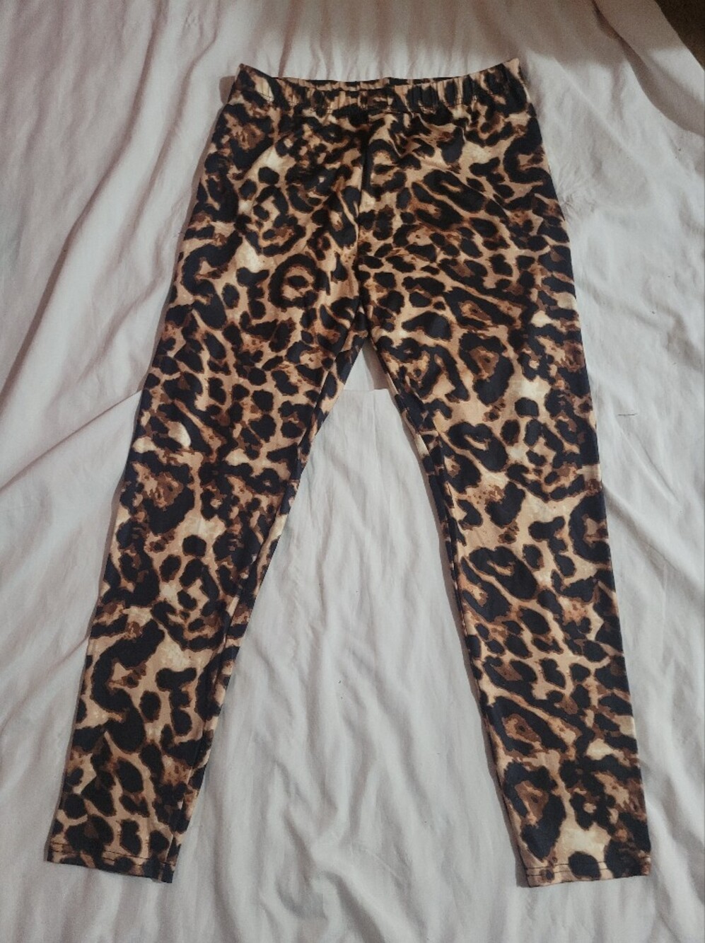 Leopard Print Women's Leggings - Brown